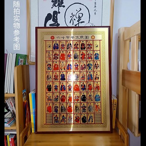 极速六十甲子太岁神像w画  60甲子人物全图挂画