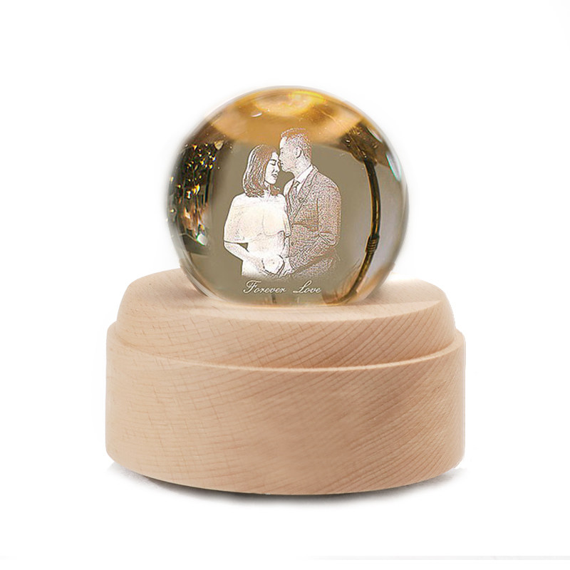 新品定制结婚生日礼物水晶球音乐盒八F音送男女朋友闺蜜纪念日新