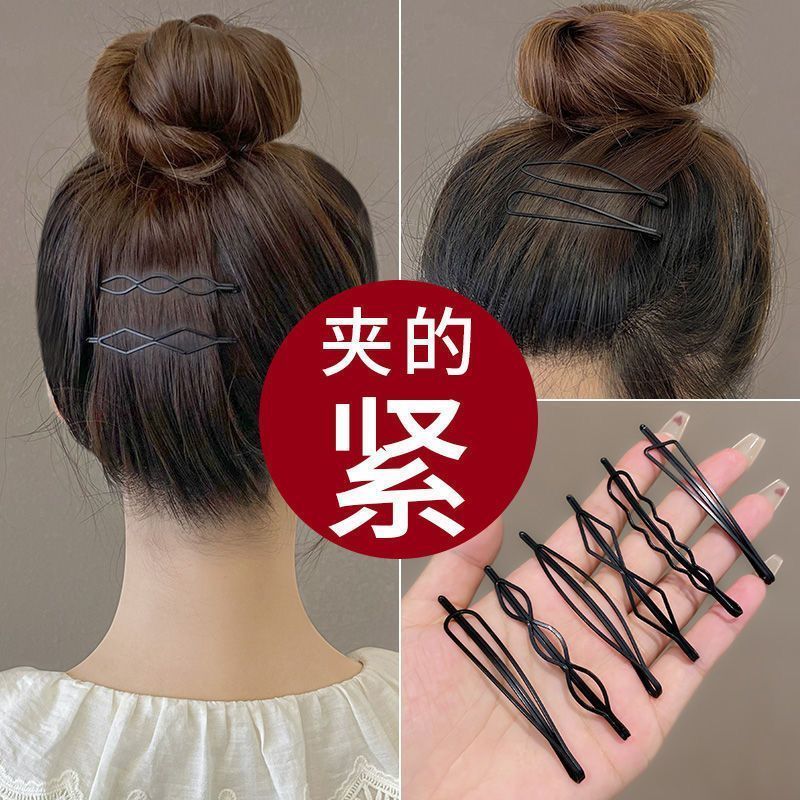 时尚百搭黑色简约一字夹女生刘海碎发顶夹后脑勺卡子头饰侧边夹