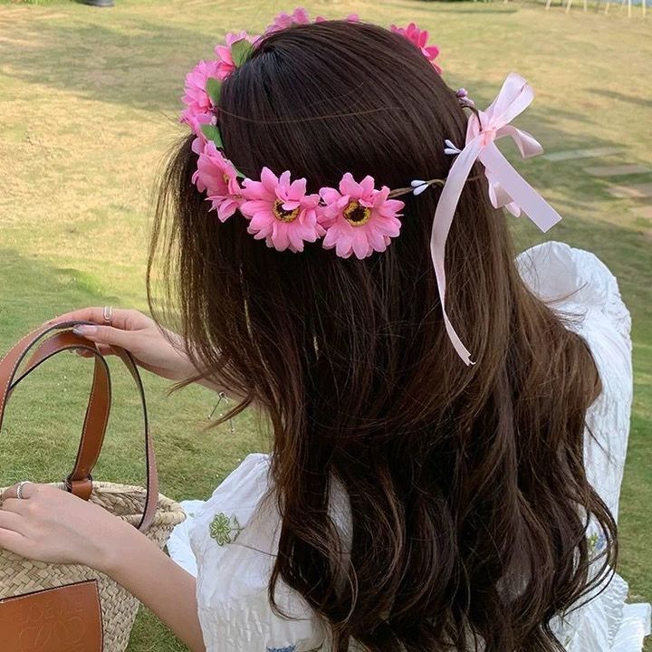 少女成人假日仿真向日葵花朵发箍出游拍照装饰道具花环发饰