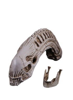 铁血异形头骨模型科幻电影骷髅头摆件树脂骷颅头万W圣节毒液头骨