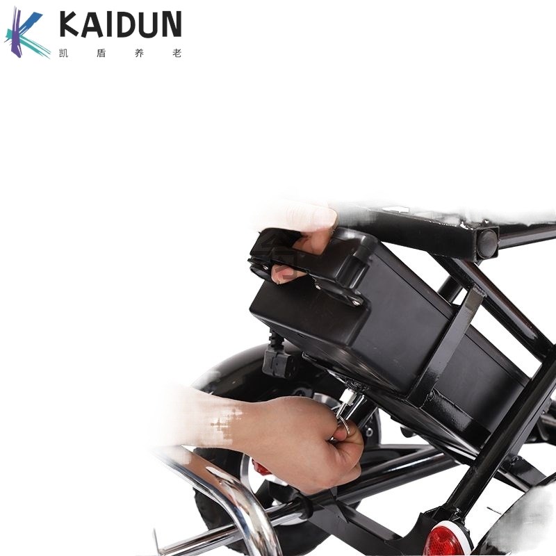 b4j折叠电动三轮车老年代步y车残疾人家用小型轻便三轮锂电瓶车助