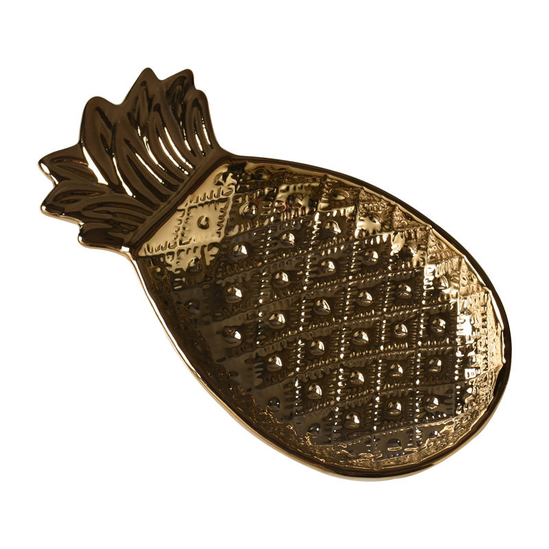 北欧现代简约陶瓷首饰q托盘 金色收纳盘创意摆件客厅酒柜装饰品,家居饰品,装饰摆件,淘宝优惠券,粉丝福利购,淘宝优惠卷