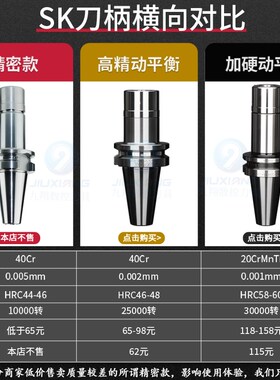 SK刀柄高速eBT40刀柄BT30bt50无风阻高精SK16sk10筒夹头数控雕刻