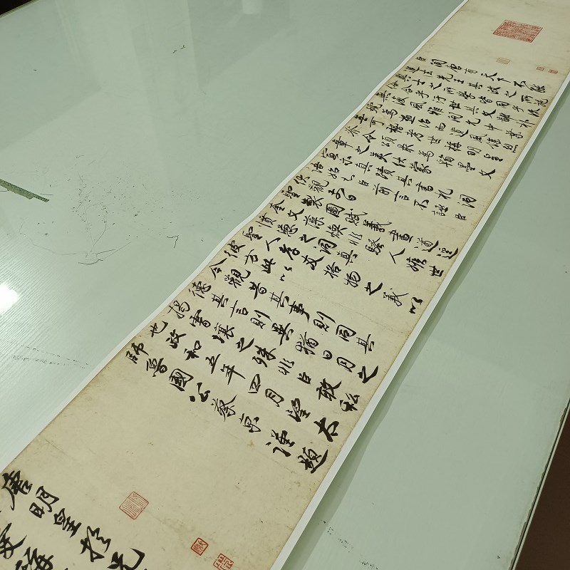 唐玄宗李a隆基鹡鸰颂书法字画行书真迹高清微喷仿古画芯手卷装饰