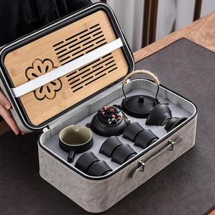 户外旅行茶具小套装 包茶杯户外茶盘 家用简约泡茶壶日式 功夫便携式