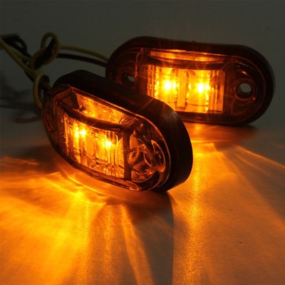 10PCS  Warning Light LED Diyode Light Oval Clearance Trailer