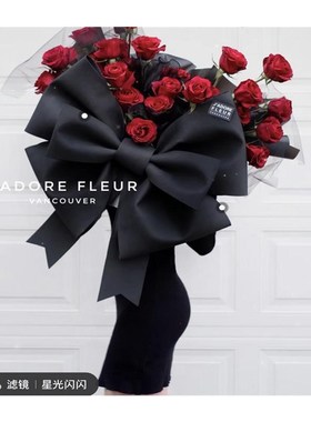 新年大蝴蝶结仿真花m束装饰商场公司年会活动婚礼场景布置拍照厂