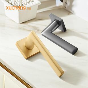 卧室分体门锁现代轻奢室内房门锁家用通用型静音木门锁具门把手