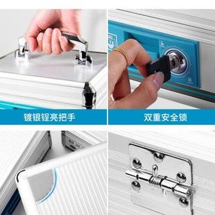 箱地摊装 手提双层收银箱超市收钱箱带锁便利店收款 钱零钱箱财务用