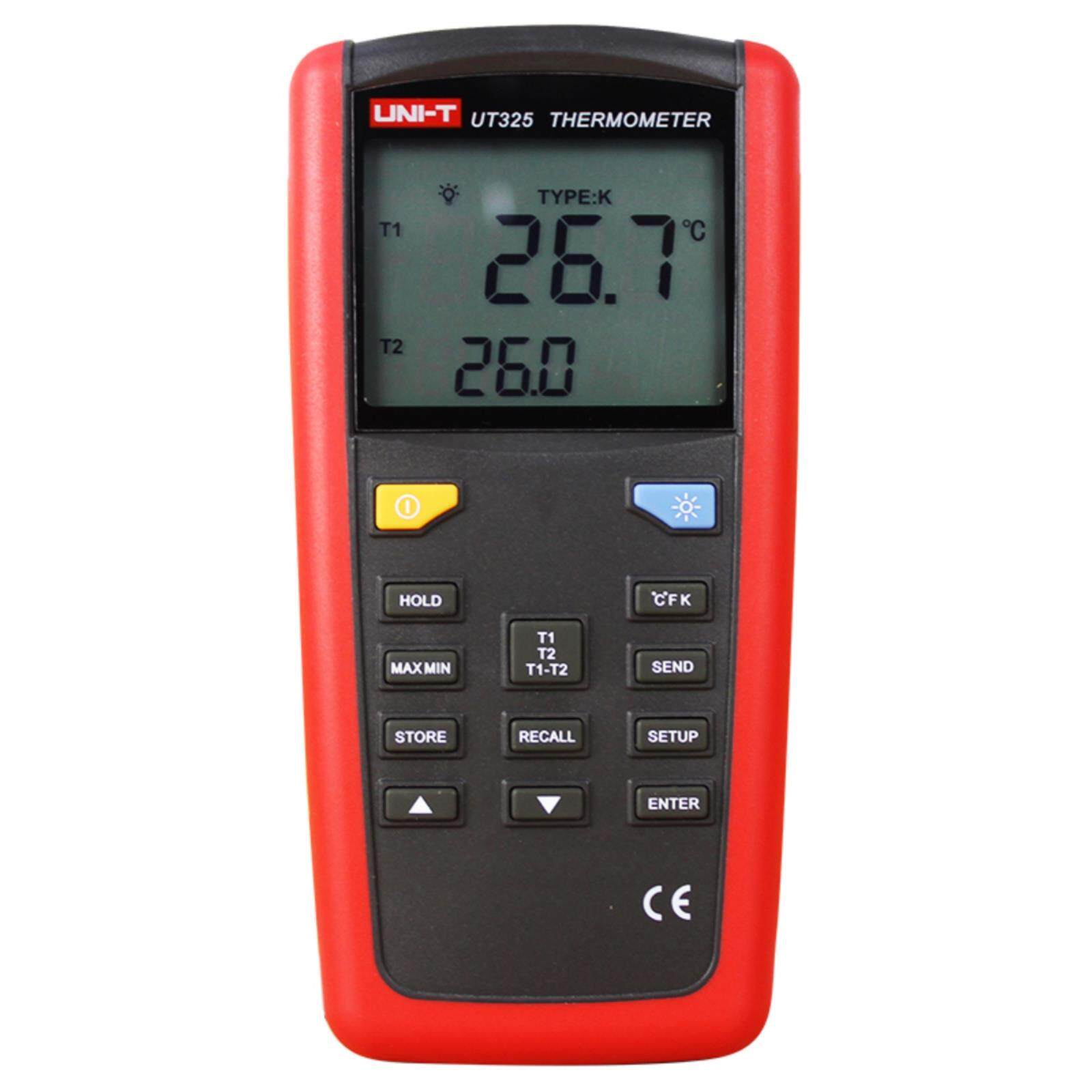 优利德接触式测温仪ut320d表面k型热电偶温度计工业用检测器325f