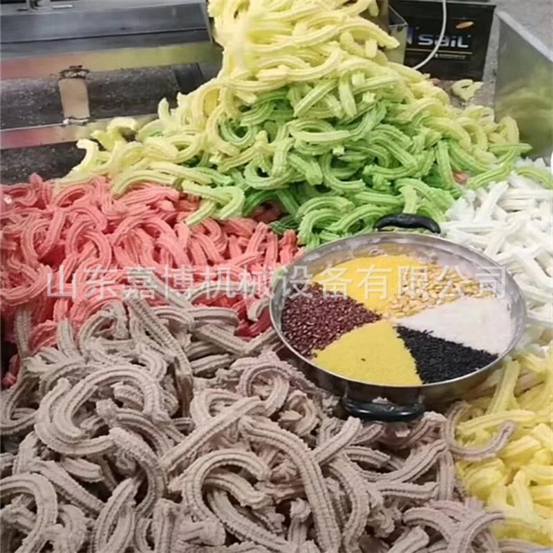 陕西双机头面粉五谷杂粮膨化机 十E四种花型米 玉米碴子空心棒机
