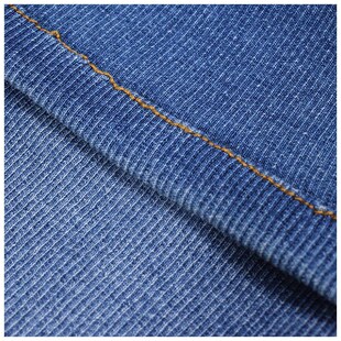 螺纹牛仔布布料22水n洗可袖口螺纹现货2x2*下摆靛蓝罗纹弹力针织
