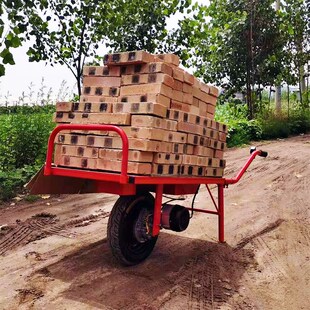 农用独轮车电动鸡公车p充电小推车果园运输车爬坡搬运车电动手推