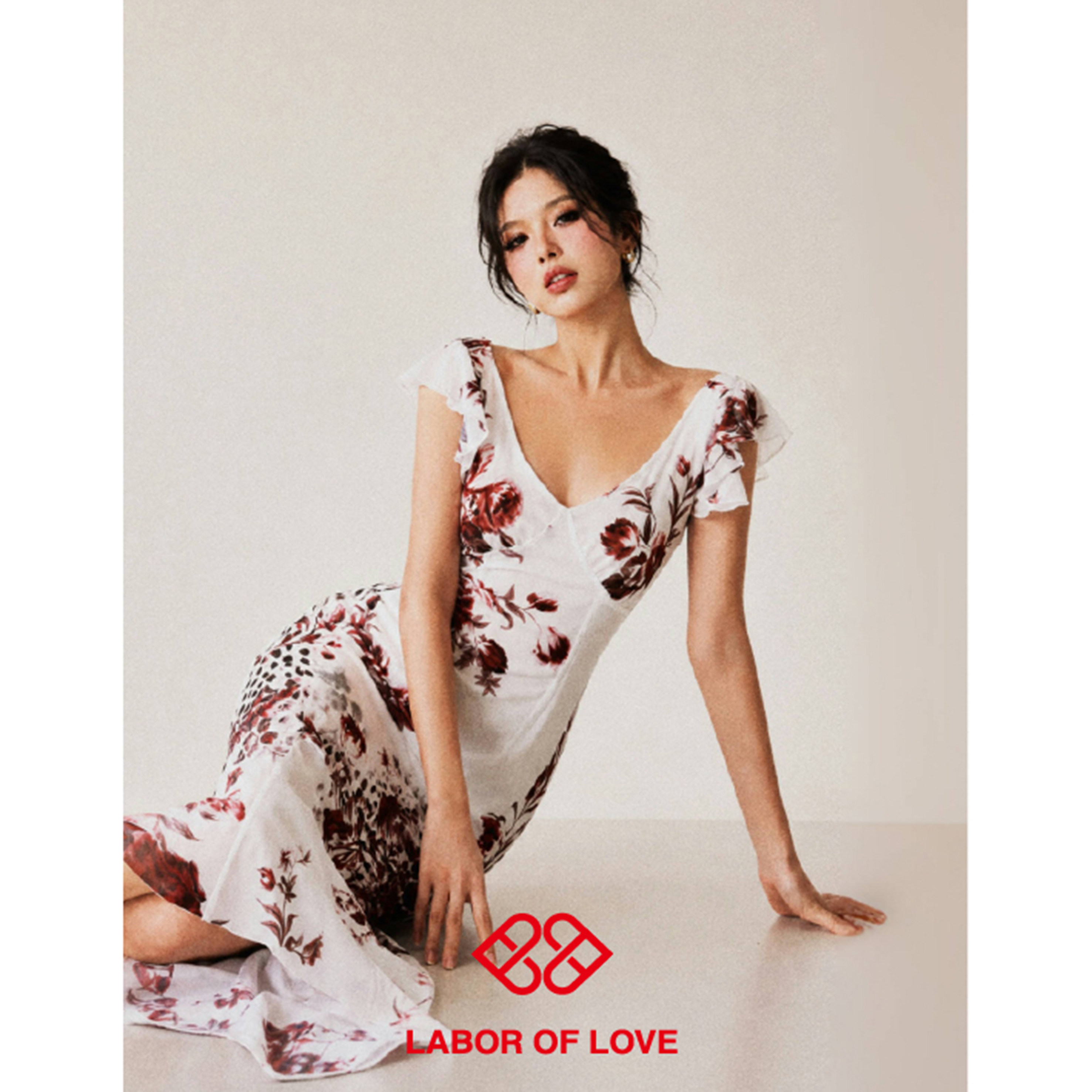 LaborofLove猛虎蔷薇连衣裙