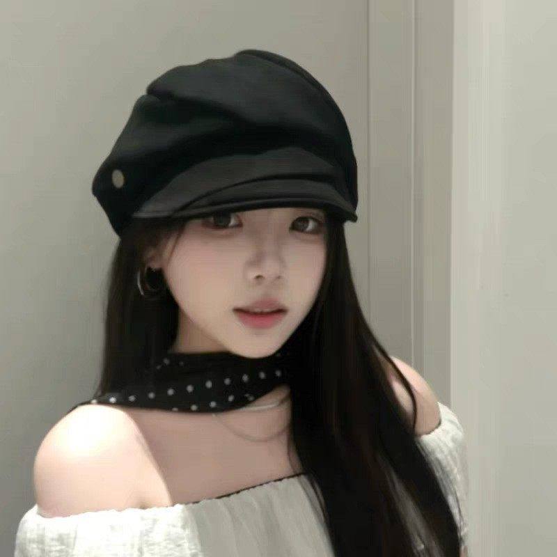 麂皮绒渔夫帽女方圆脸百搭文艺报童帽大头围显脸小褶皱八角贝雷帽,服饰配件/皮带/帽子/围巾,防晒帽,淘宝优惠券,粉丝福利购,淘宝优惠卷
