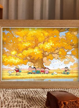 蜡笔小新治愈系童年动画装饰相框小众二次元卧室房间摆件送小朋友