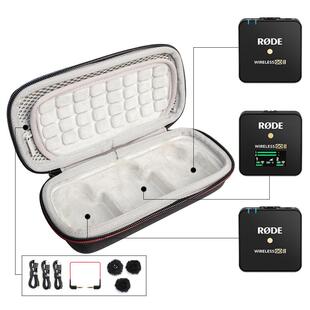适用RODE Wireless Go2麦克风收纳包 一拖二小蜜蜂罗德二代保护盒