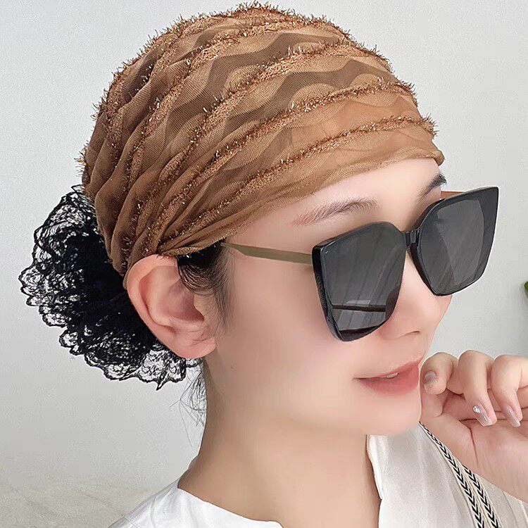 工厂店泽亿茂蕾丝大盘花光头遮白发刺绣头巾纱打底收碎发厨房帽子,服饰配件/皮带/帽子/围巾,帽子,淘宝优惠券,粉丝福利购,淘宝优惠卷