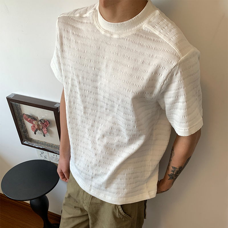 0204MAISTEP肌理感提花短袖