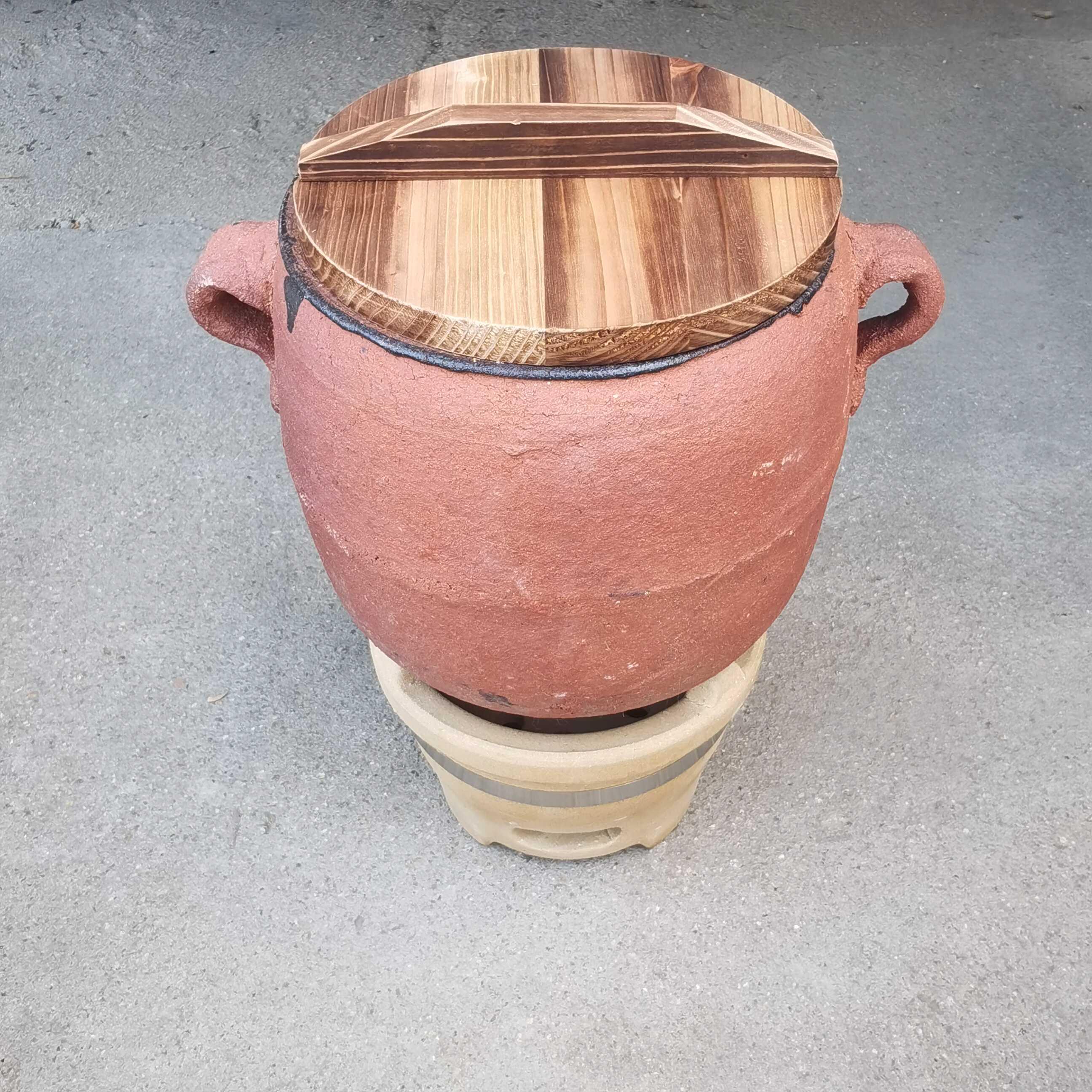 传统煲汤炖肉煎卤熬药煮粥瓦罐商家用明火燃气粗沙陶罐木炭炉整套