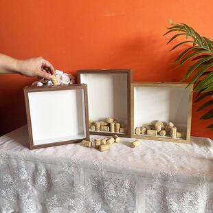 红酒塞展示框葡萄酒软木塞相框酒瓶瓶塞收纳盒收集收藏酒柜啤酒