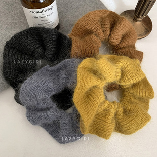 柠檬黄~多巴胺软糯纯色系发圈ins博主同款基础百搭发饰2025新款女