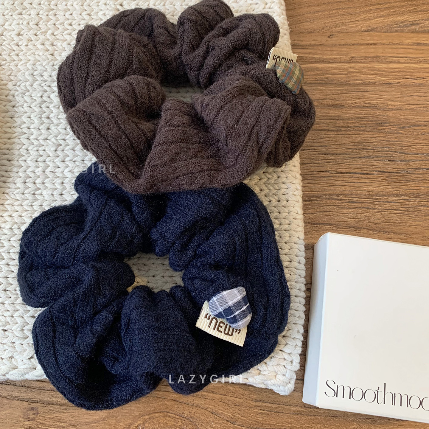 法式麻花头绳秋冬针织大肠圈ins博主同款洋气韩系发饰2025新款女