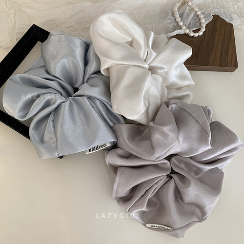 赵露思同款高级感奶油色光泽发圈