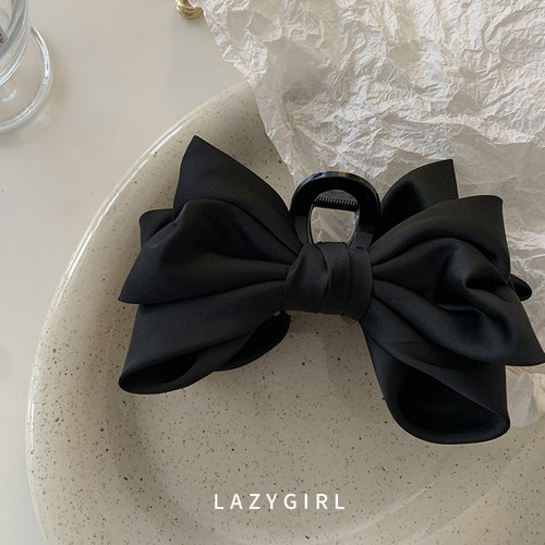 显发量~黑色精致发抓蝴蝶结头饰