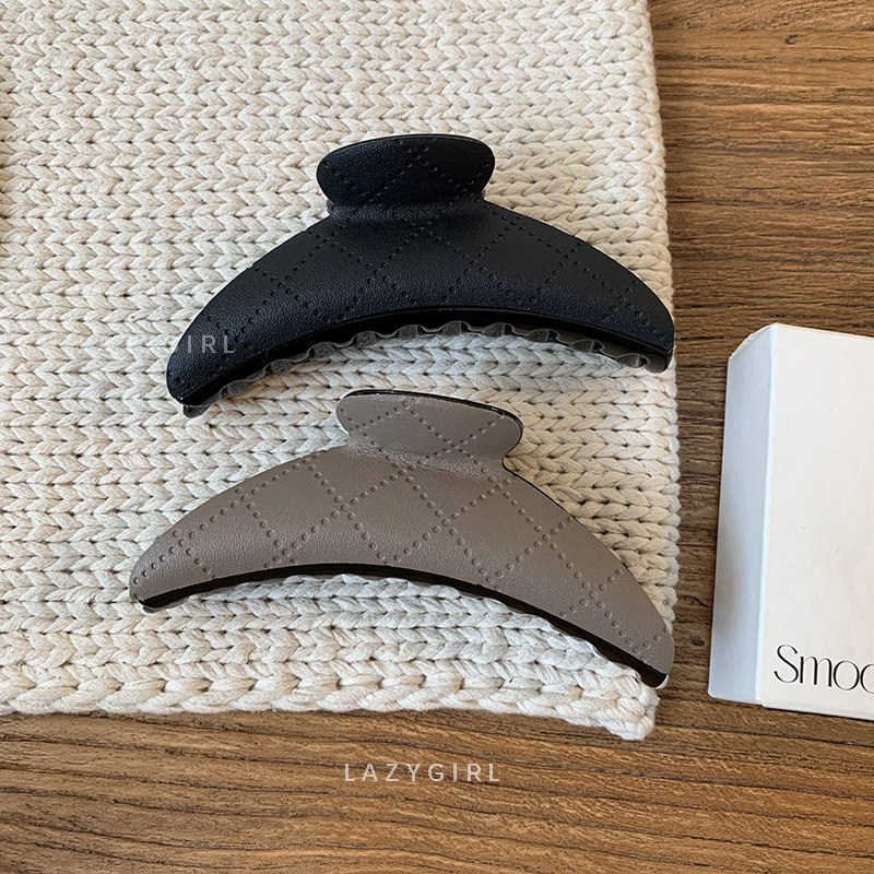 质感皮格~发抓高级感大号鲨鱼夹