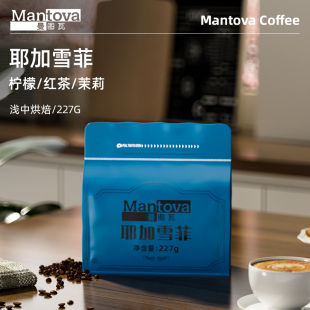 Mantova曼图瓦 耶加雪菲 新鲜烘焙手冲黑咖啡豆227g 精品咖啡豆