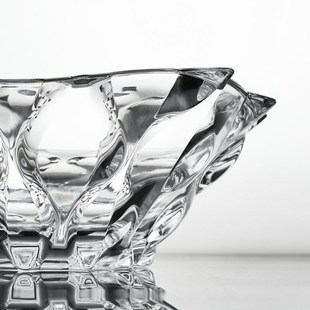 捷克BOHEMIA新品 p水晶玻璃果盘创意家用现代客厅北欧简约水果盘