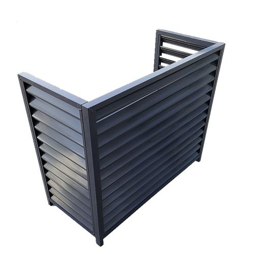 定制铝合金空f调外机罩中央空调百叶格栅保护罩铝合金防雨百叶窗