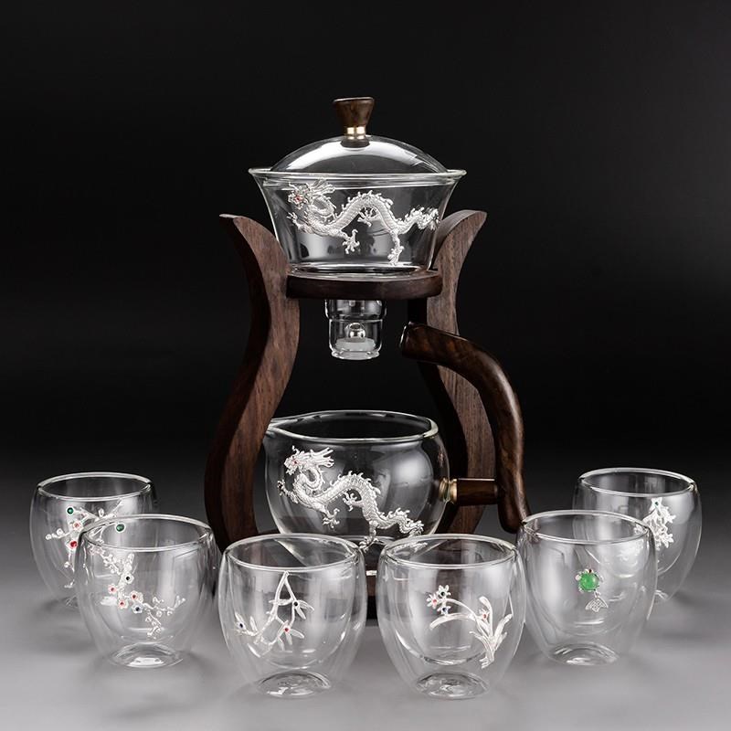 茶具套装2024新款玻璃自动功夫泡茶器懒人泡茶神T器家用磁吸泡茶