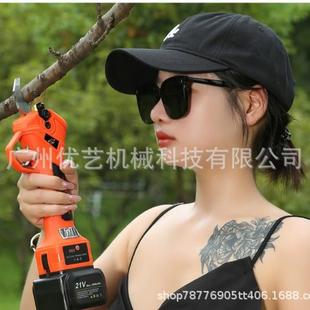 园林加长 工厂直发电动剪刀防剪手3.5公分嘉力猫果树修枝剪充电式