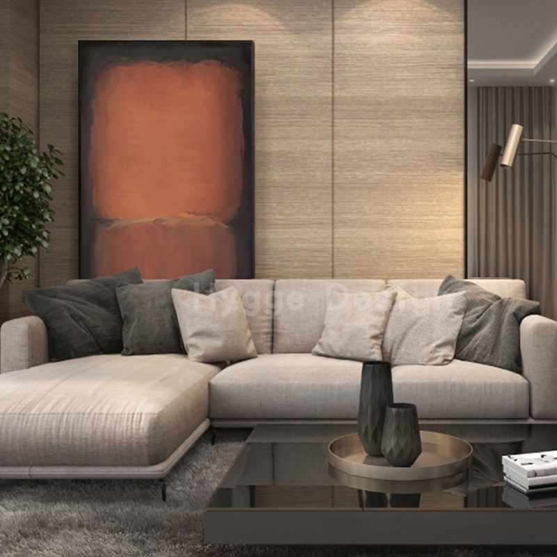 意式极简侘寂风挂画马克罗斯y科落地客厅沙发背景墙装饰画玄关壁