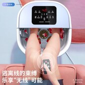 折叠足浴盆泡脚桶气泡冲浪家用按F摩洗脚盆加热电动恒温小型