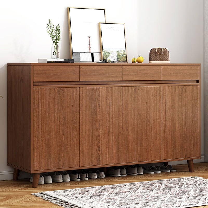 私享者鞋柜家用门口新中式s实木色入户大容量收纳神器省空间2023