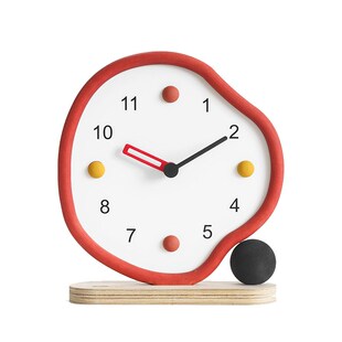 现代简约客厅桌面摆件家居装 时钟Z高级感座 饰品钟表电视柜摆台式