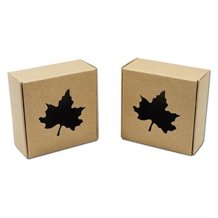 速发50pcs/Loti DIY Hollow Kraft Paper Packaging Box for Gift
