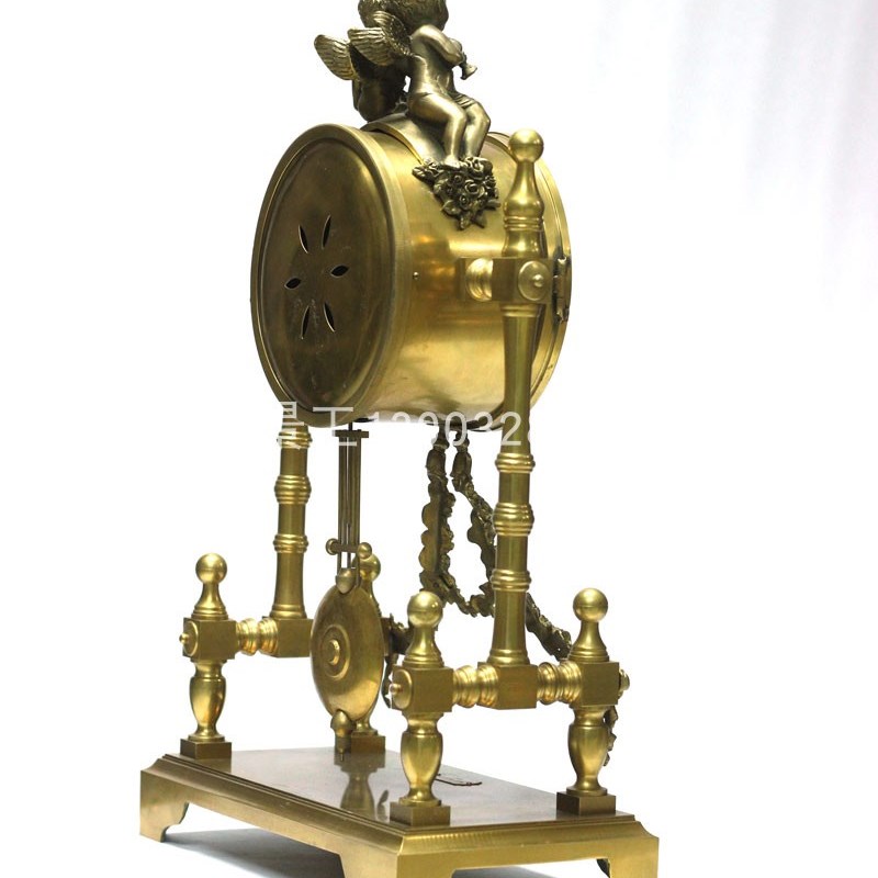 欧美式别c墅摆件镀金机械收藏纯铜大型座钟镀金