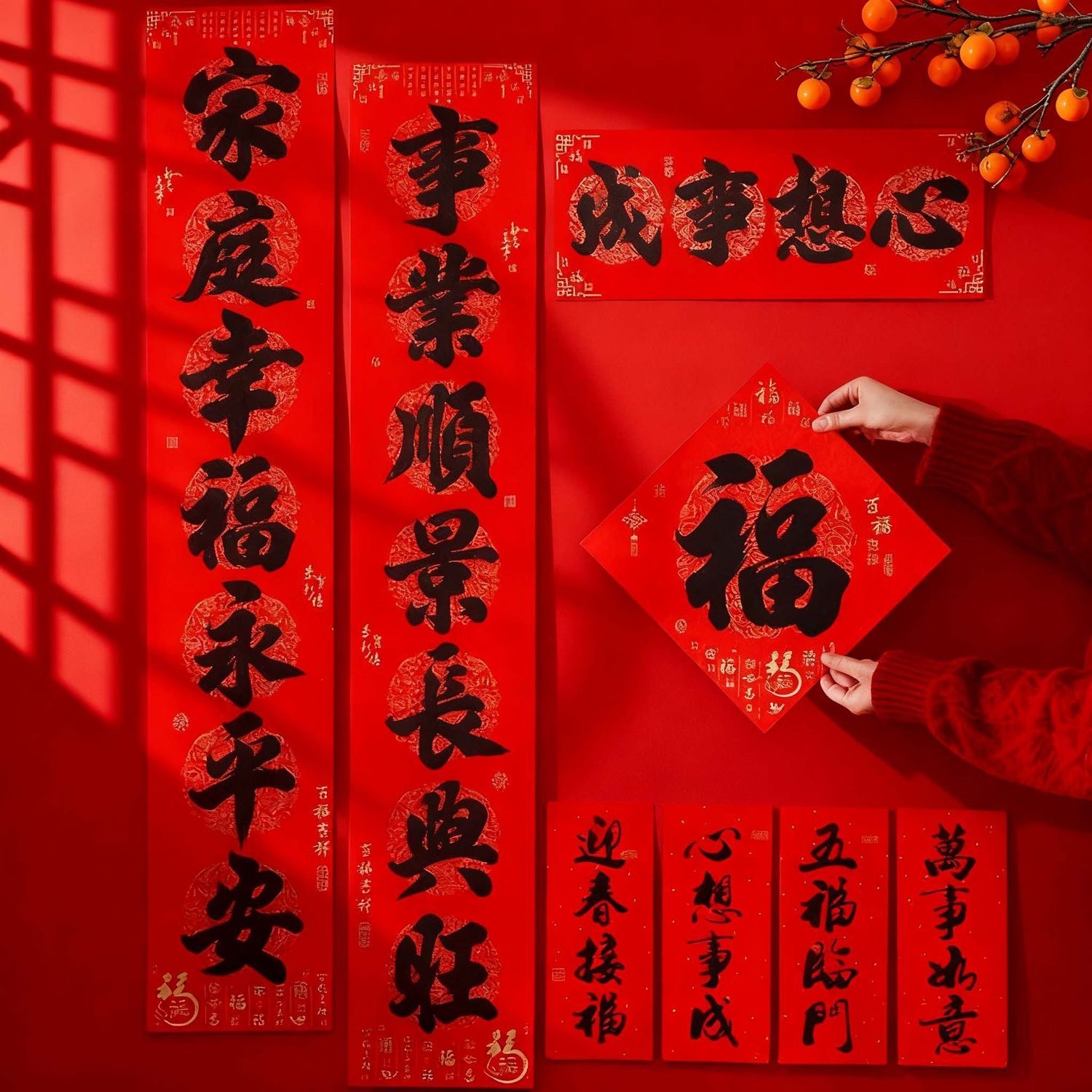 2026大门对联马年新款礼盒套装全背胶防水撕不破耐晒新年装饰家用