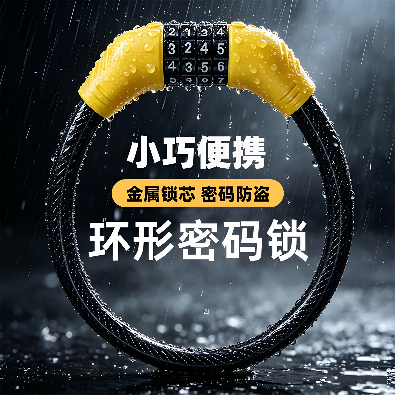 自行车密码锁电动车锁电瓶车锁防盗摩托锁山地车锁便携单车儿童锁