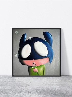 Edgar Plans动物小超人装饰画涂鸦抽K象插画西班牙艺术家创意挂画