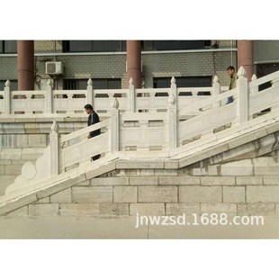 汉白玉宝瓶柱石栏杆厂阳台花瓶柱石雕栏杆造V价美观耐用恒旺