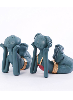 中式客厅书房个性创意茶桌童趣摆件家居办K公室书桌小孩摆设装饰