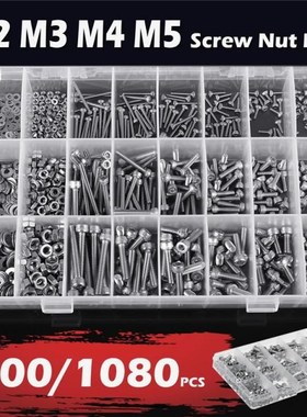 1080/500Pcs 304 Stainless Steel HexagonJ Screw Socket Nut fl