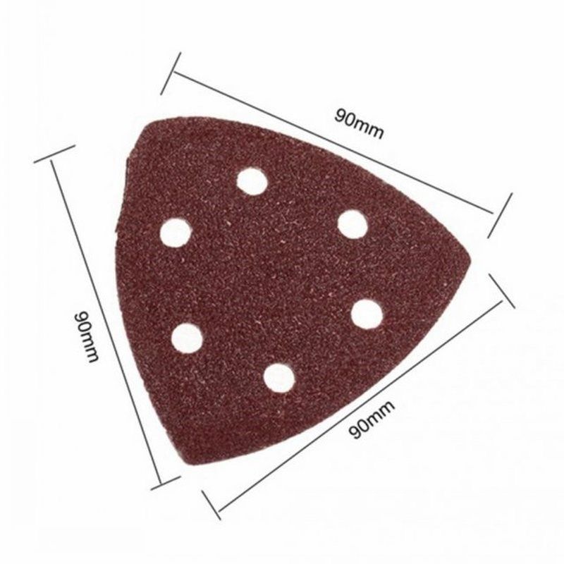 50pcs Trianglek Sanding Paper 60/80/120/180/240 Grit For Osc
