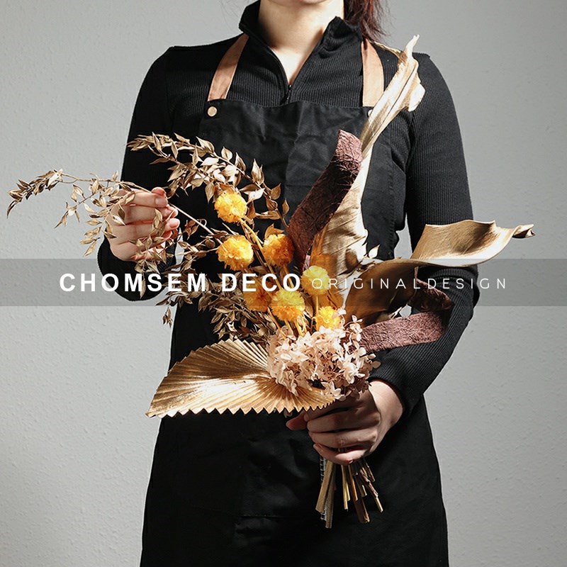 现代家居侘寂风花k艺花束仿真花高级感装饰插花干花摆件氛围感软